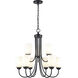 Ivey Lake 9 Light 25.25 inch Matte Black Chandelier Ceiling Light